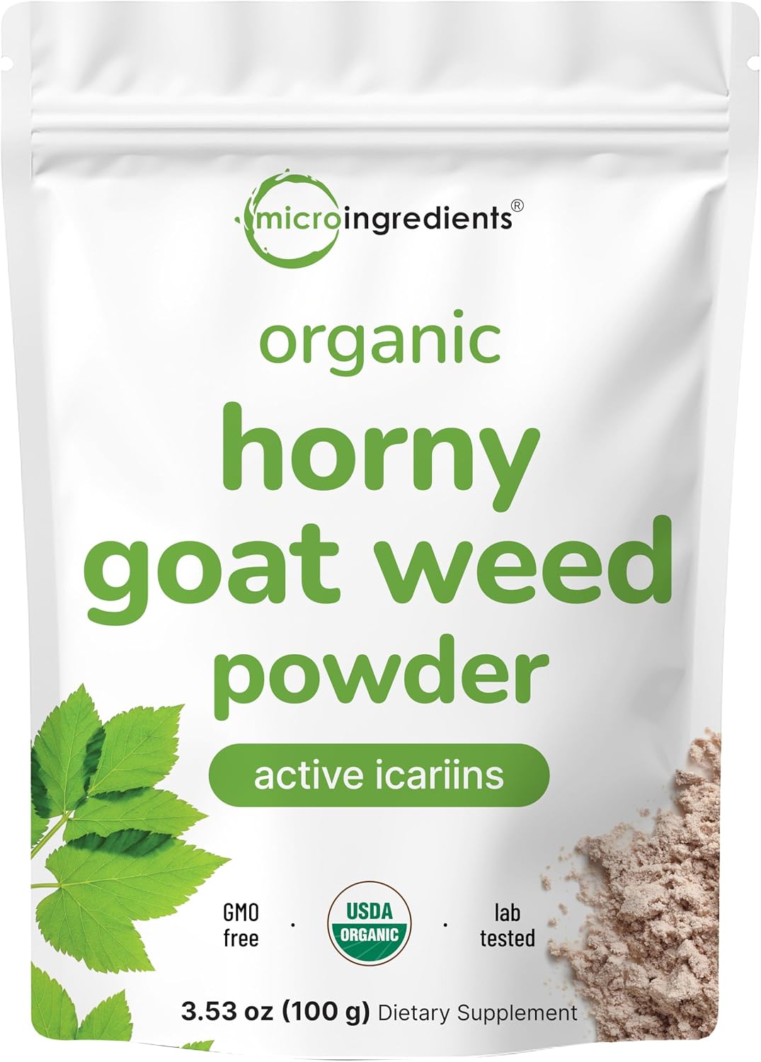 Micro Ingredients Organic Horny Goat Weed Powder for Men and Women