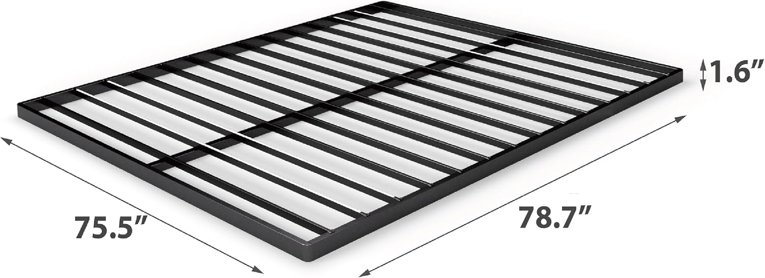 Zinus Quick Lock Bunkie Board, Box Spring and Bed Slat Replacement, Queen | Metal Frame with Steel Slats, Durable Construction Easy Assembly