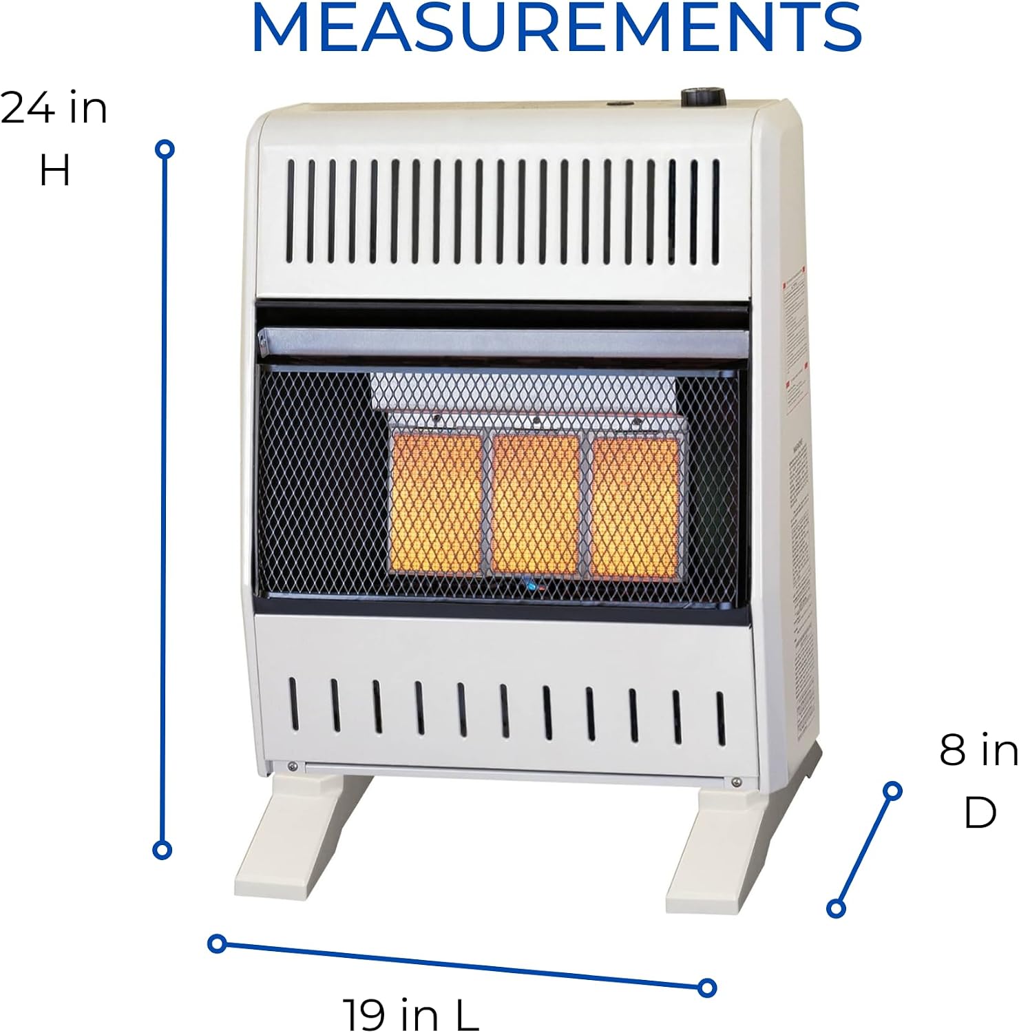 ProCom Heating Liquid Propane Ventless Infrared Plaque Heater With Base Feet - 10,000 BTU, Manual Control - Model# ML100HPA-B