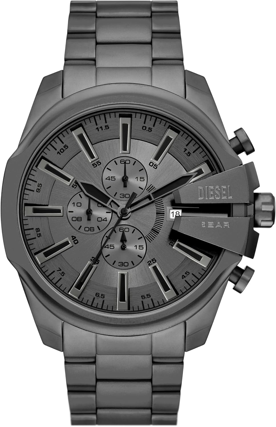 Diesel Mega Chief Watch for Men, Chronograph Men's Watch