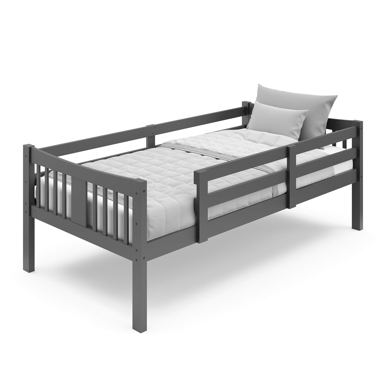 Storkcraft Caribou Twin-Over-Twin Bunk Bed, Navy | GREENGUARD Gold Certified, Wood Twin Bunk Beds for Kids Bedroom, Converts to 2 Individual Twin Beds, No Box Spring Required