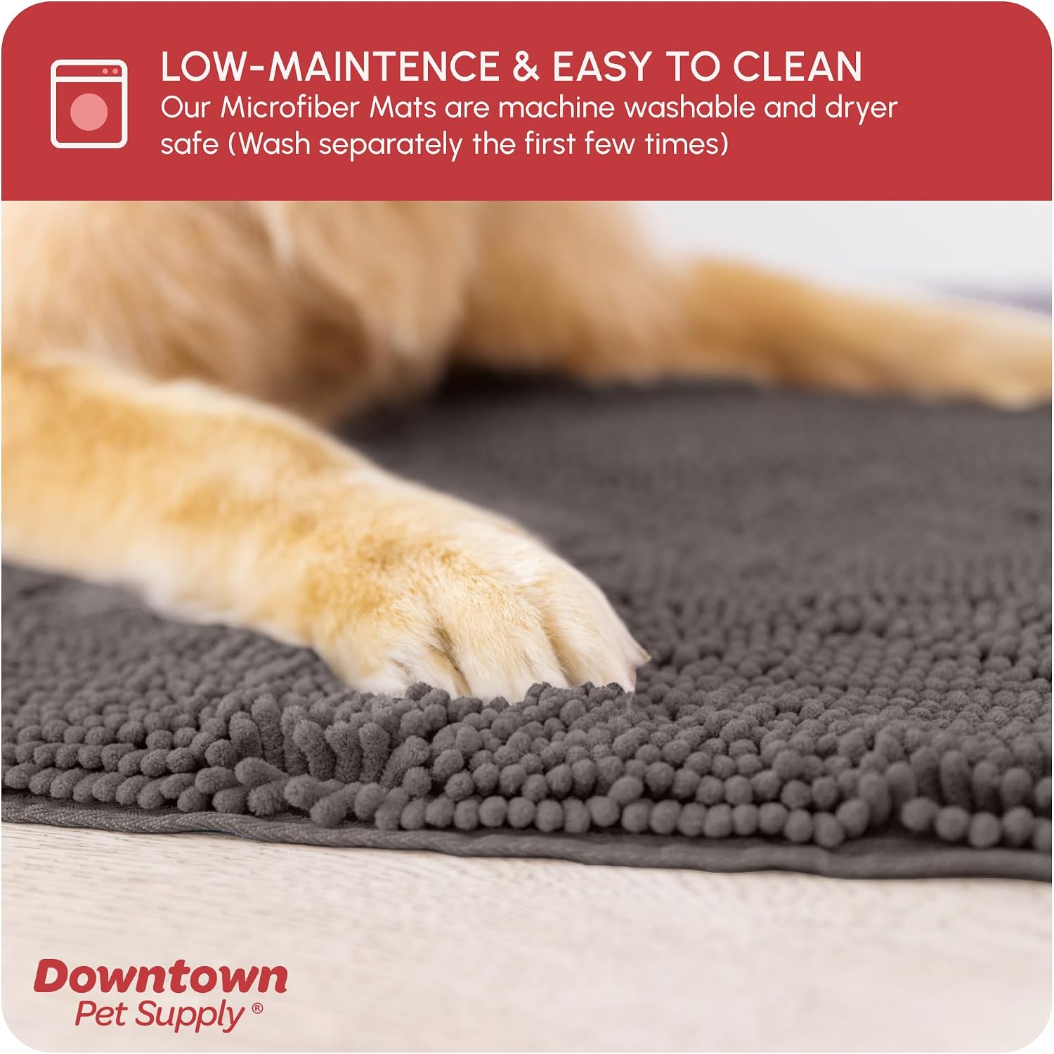 Dog Mud Mat, 31" x 20" Sage – Thick Microfiber Entry Rug for Snow, Mud & Salt – Absorbent, Quick-Dry, Washer-Safe & Non-Slip, Medium