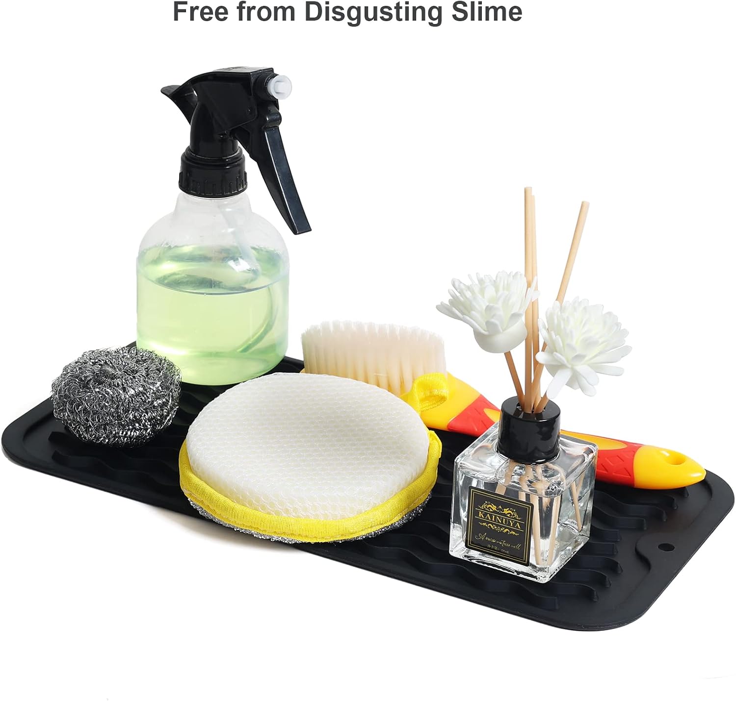 ZLR Silicone Dish Drying Mat for Kitchen Counter, Eco-Friendly Fast Dry Dish Mat, Easy Clean Multi Usage Drying Matt, Heat Resistant Trivet