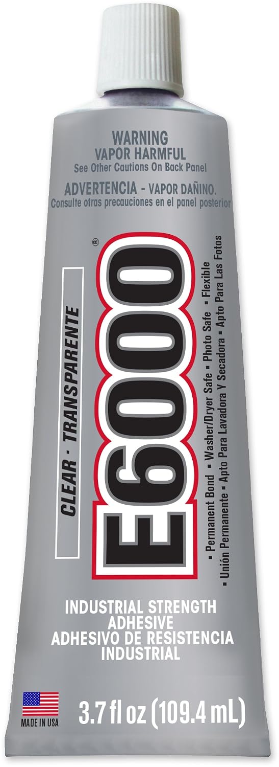 E6000 3.7 Ounce (109.4mL) Tube Industrial Strength Adhesive for Crafting, 10 Snip Tip Applicator Tips and Pixiss Art Dotting Stylus Pens 5 pcs Set