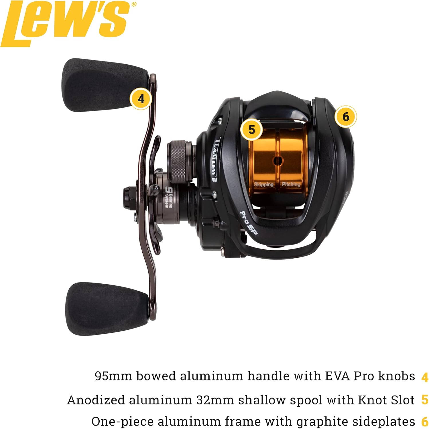 Team Lew's Pro SP Baitcast Fishing Reel
