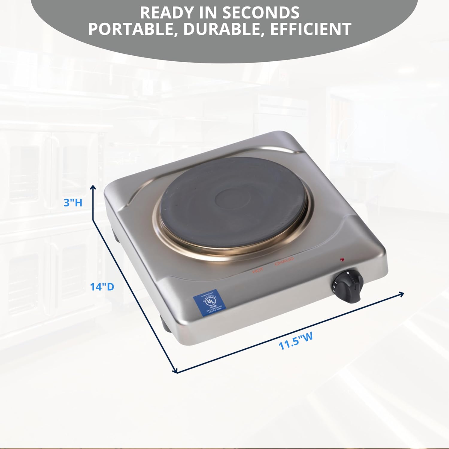 Cadco KR-S2 Portable Electric Hot Plate