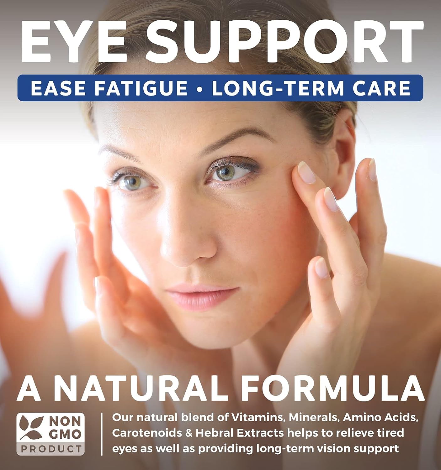 Lutein Eye Vitamins (Non-GMO) Vision Support Supplement for Tired and Dry Eyes - Maintain Vision Health with Zinc & Powerful Bilberry, Milk Thistle