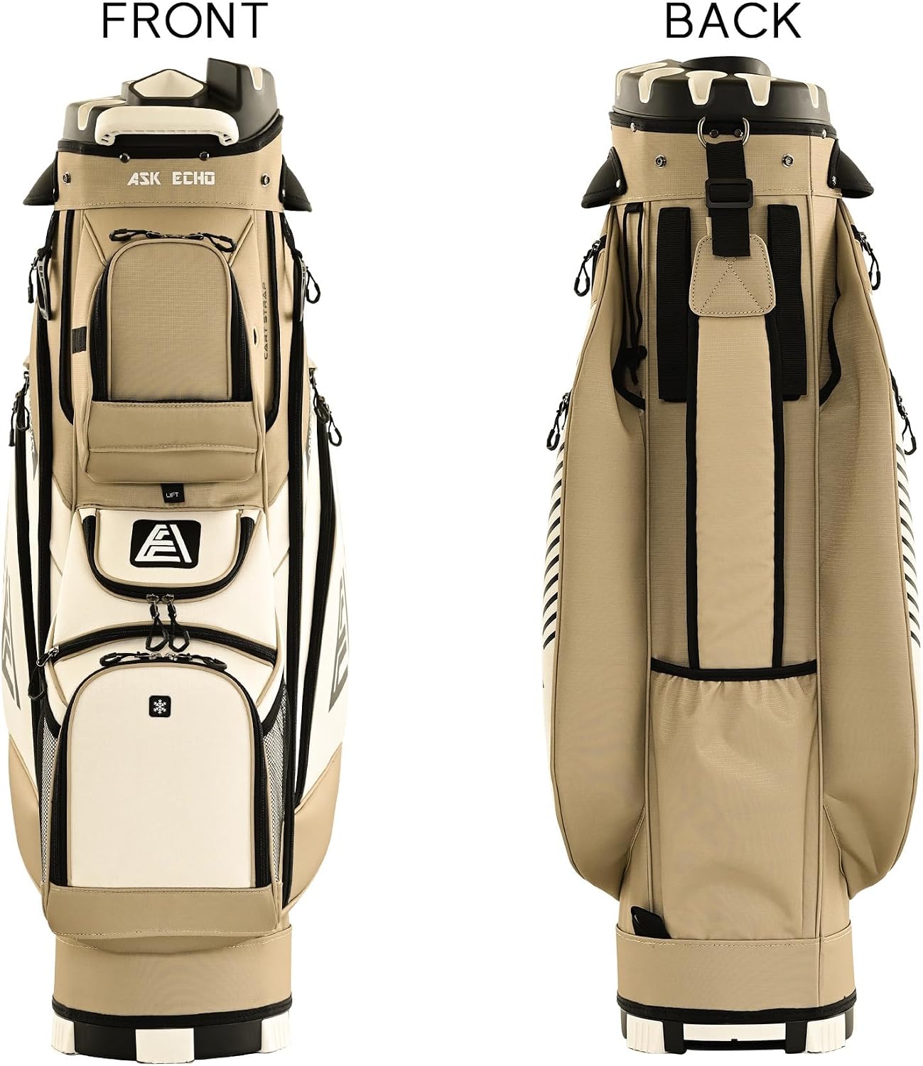 ASK ECHO T-Lock 3.0 Golf Cart Bag, Quiet 14-Way Full-Length Divider