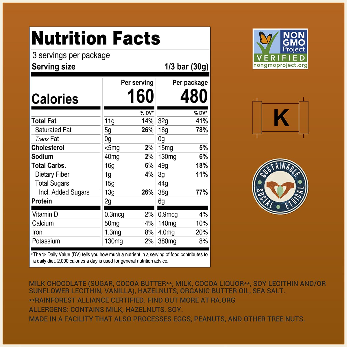 Chocolove Creamy Milk Chocolate Bars | 33% Cocoa | Crafted with Silky Premium Chocolate | Non-GMO, & Gluten-Free, 3.2 oz Bar (12 Pack)