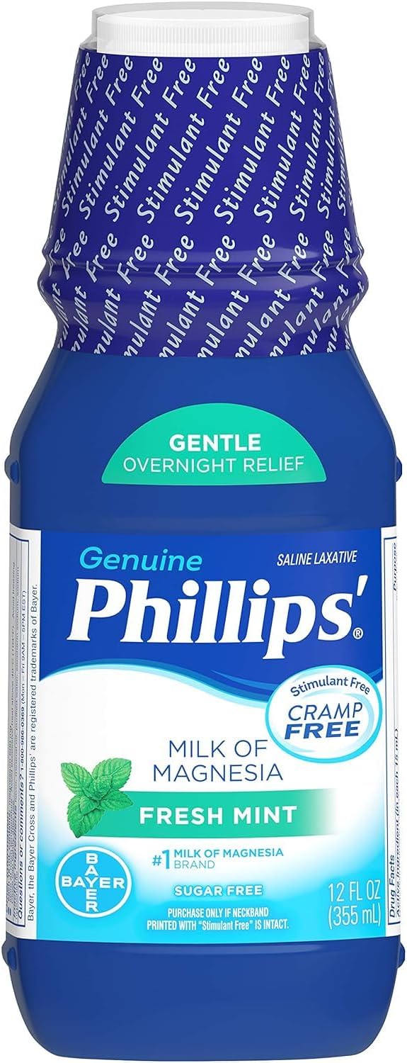 Phillips' Milk of Magnesia, Laxative, Original, 4 Ounce (Pack of 6) - Packaging May Vary