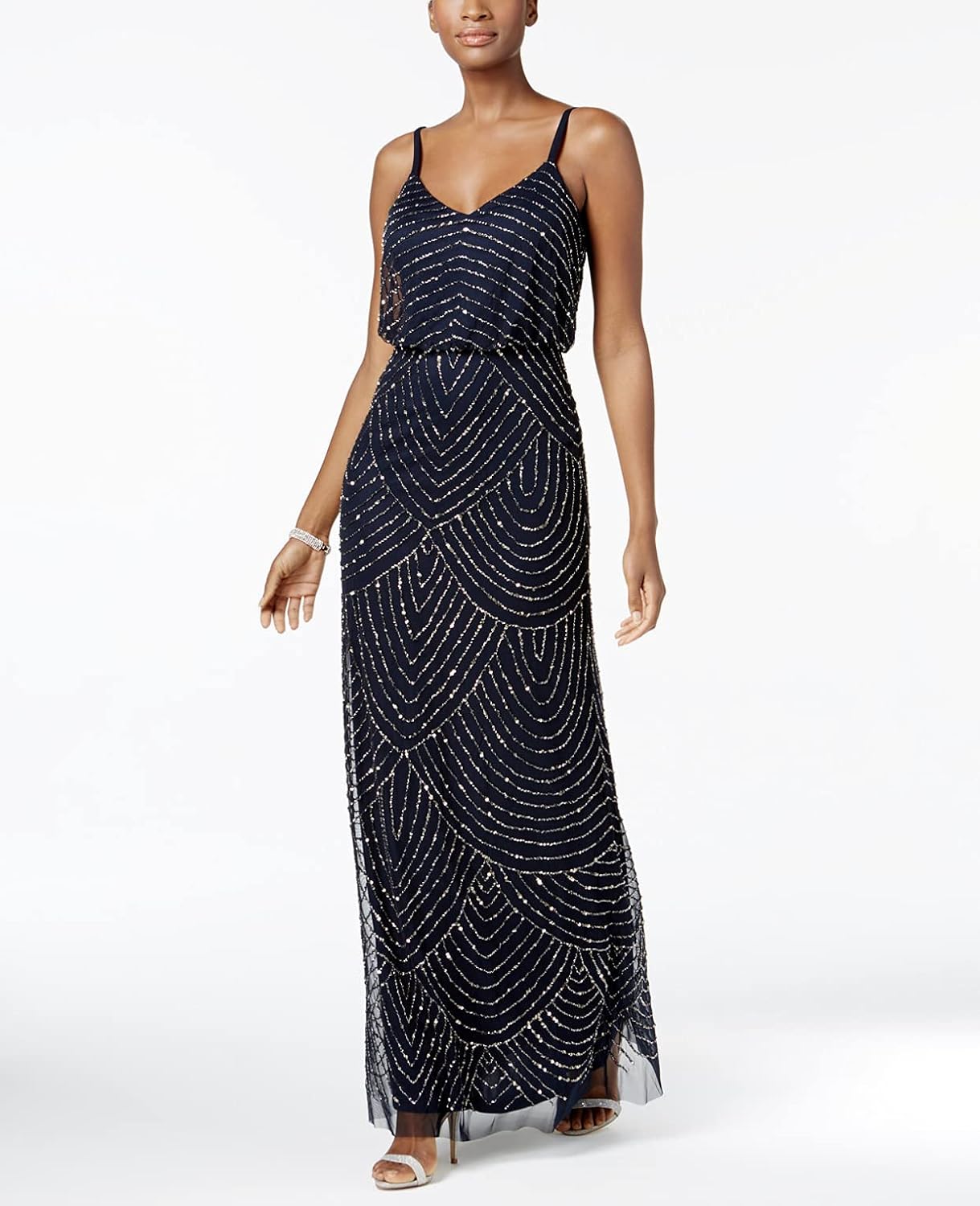 Adrianna Papell Women's Long Blouson Dress