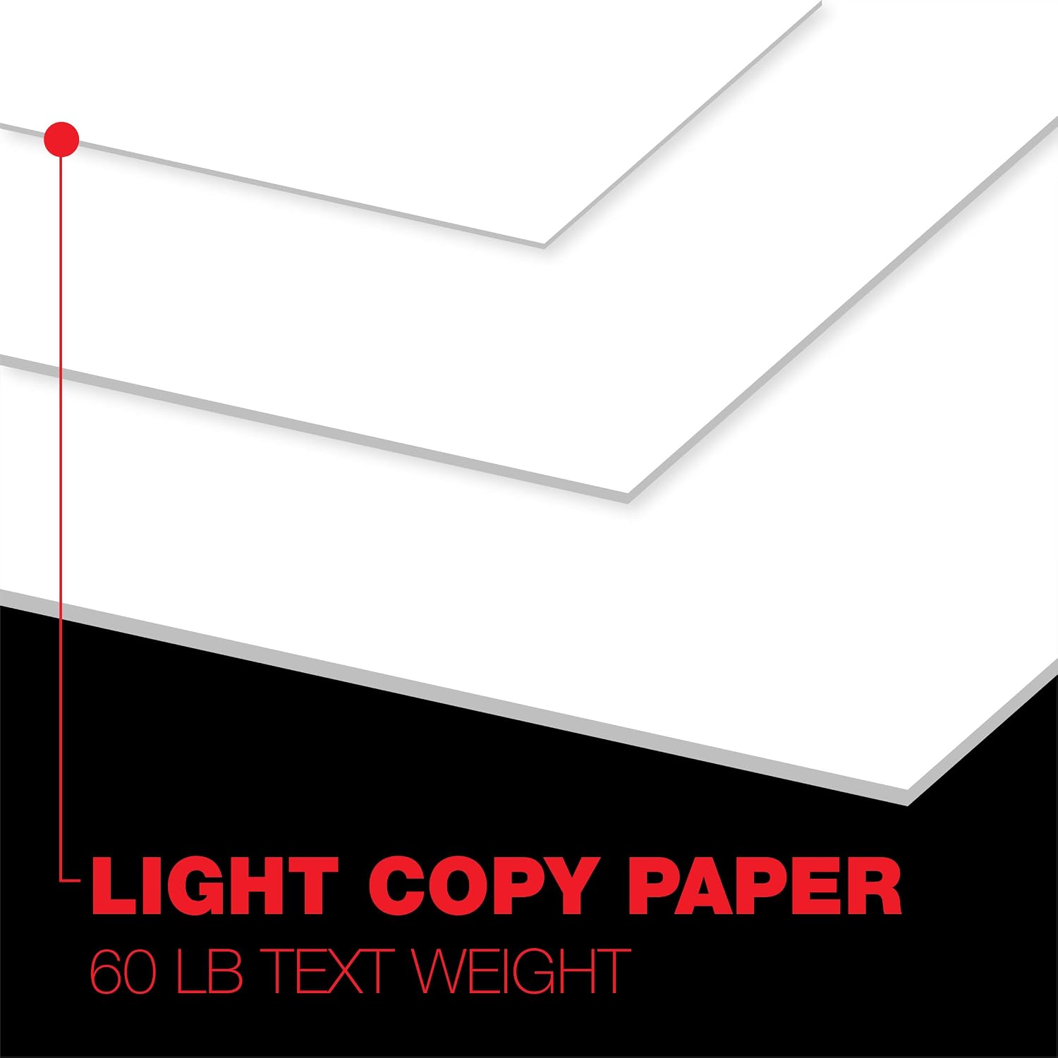 Accent Opaque White Printer Paper, 8.5” x 11” 40lb Bond/100lb Text Copy Paper, 250 Sheets (1 Ream) – Premium Smooth Finish Computer Paper, 97 Bright, 148gsm, Multipurpose White Copy Paper – 188101R