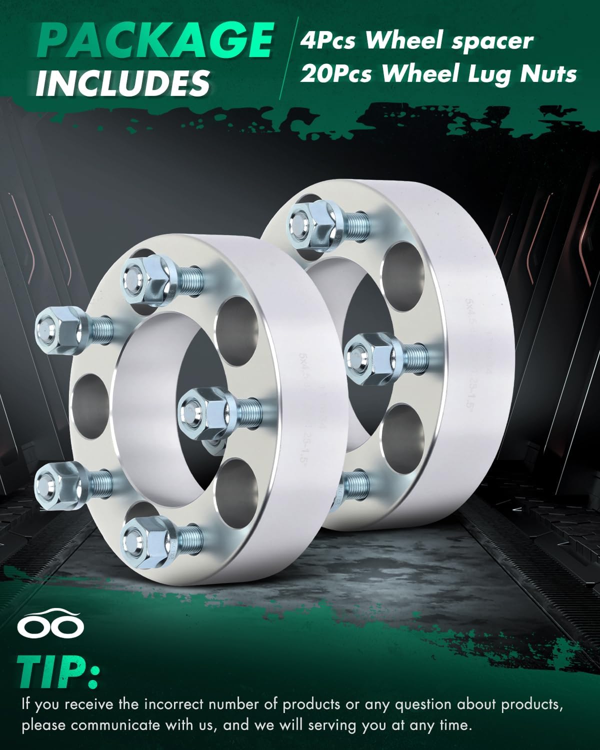 SCITOO 1.5" Wheel Spacers 5x4.5 Fit for NISSAN for Pathfinder 4Pcs Silver