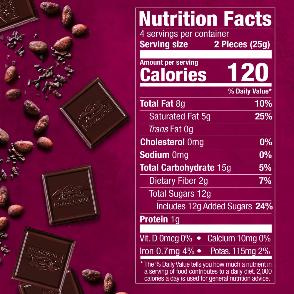 Ghirardelli, Intense Dark Chocolate Bar, 72% Cacao, Bar, 3.5 Ounce