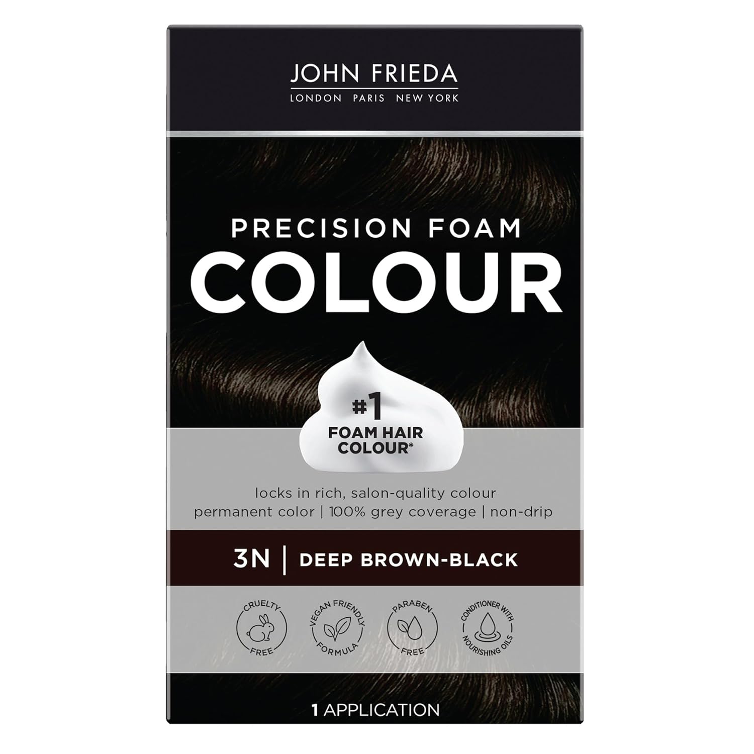 John Frieda Precision Foam Colour Light Natural Blonde 9N, 1 Application | Full Gray Coverage, Anti-Fade Color, Light Blonde Tone, Deep Saturation, Easy Foam Application