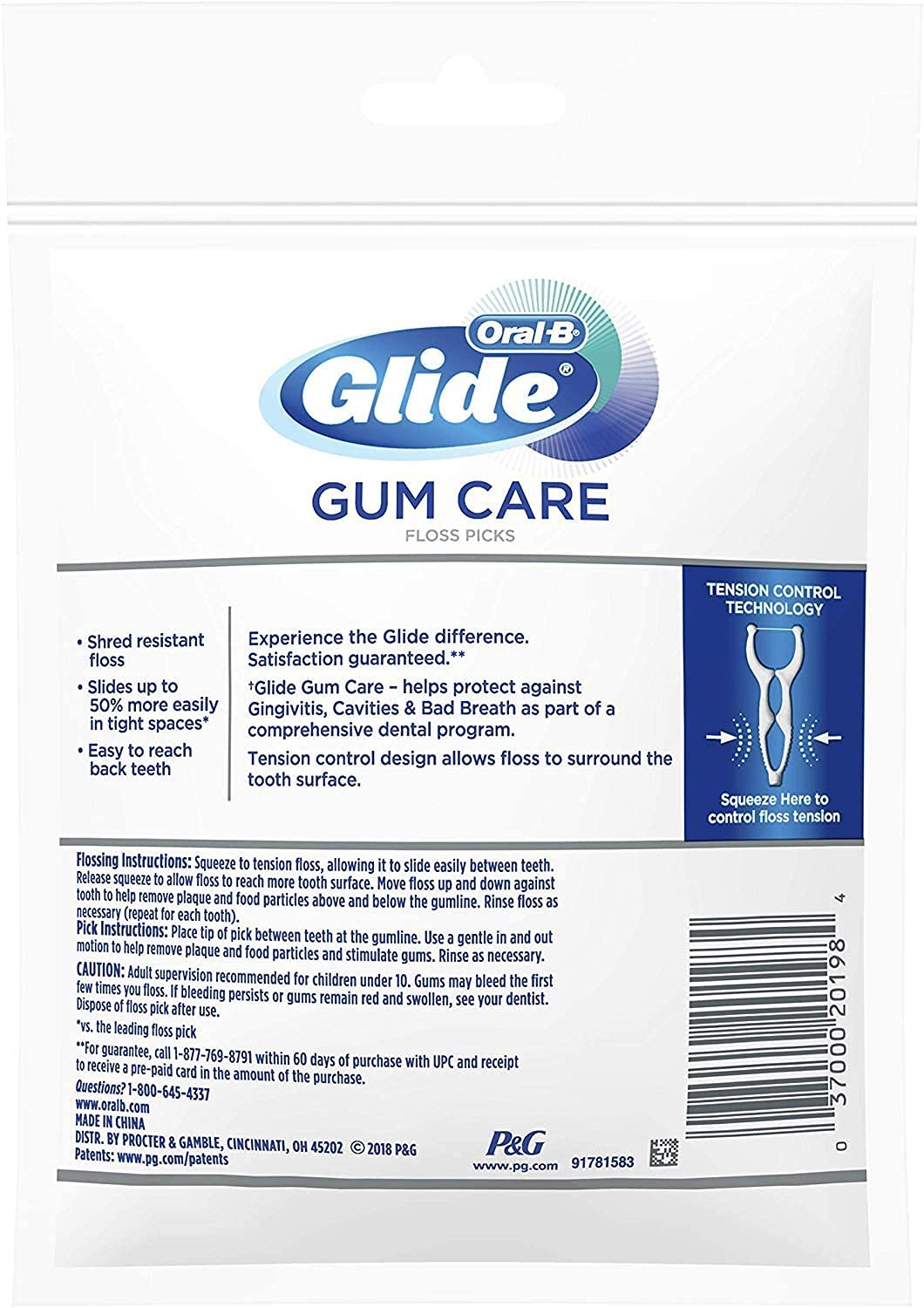 Oral-B Glide Floss Picks-30 Count, Unflavored (Pack of 6)