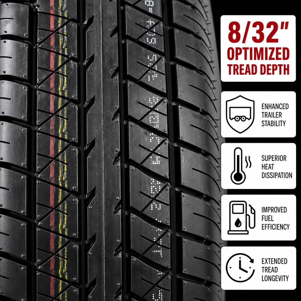 eCustomrim 2-Pack Trailer Tire Rim Assembly 4.80-12 480-12 Load C 5 Lug | 12 Inch Load Range C 6 Ply Tire, 5 Bolt On 4.5 Inch Center White Wheel
