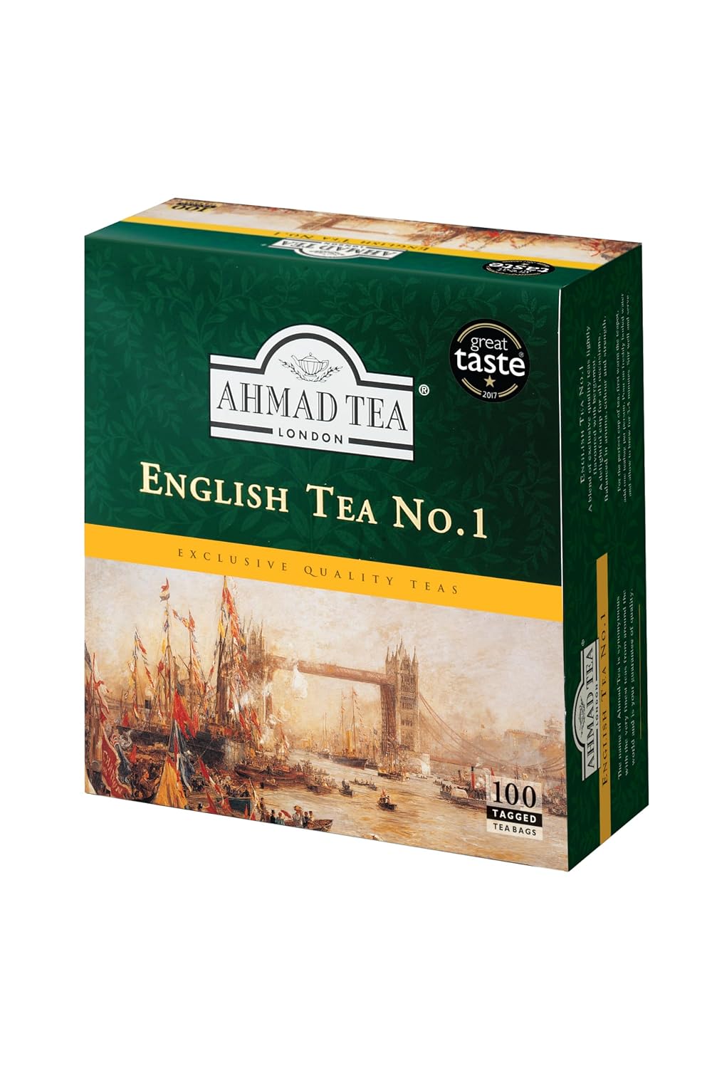 Ahmad Tea Green Tea, Green Tea Teabags 100 ct - Caffeinated & Sugar-Free