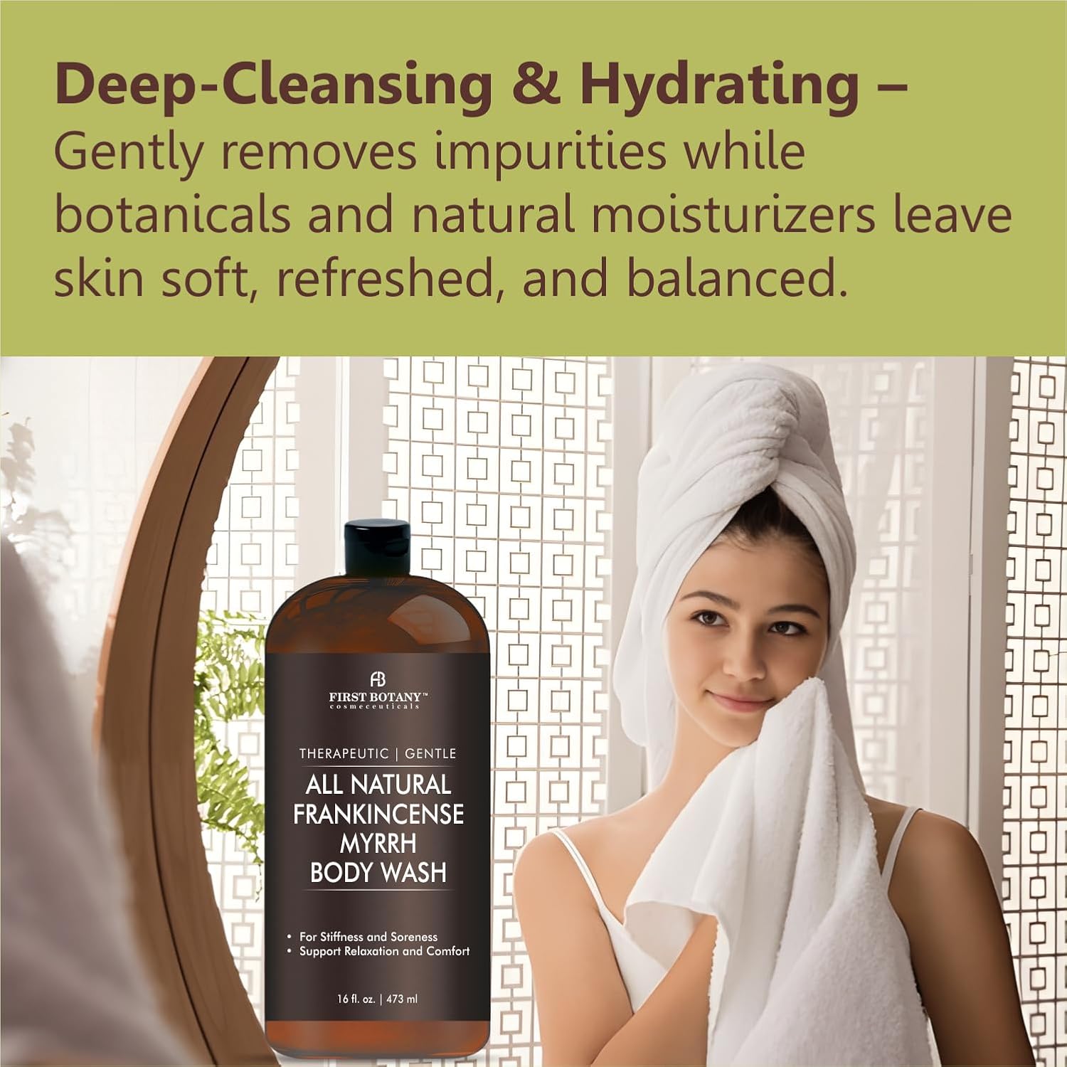 Tea Tree Eucalyptus Body Wash & Skin Cleanser for Women & Men, 16 Fl Oz