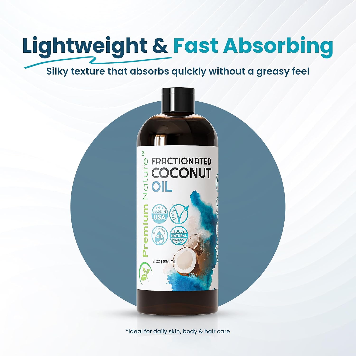Fractionated Coconut Oil for Skin Moisturizer with Pump Massage Oils Best Carrier for Essential Oils Mixing Body OUL for Dry Skin Moisturizer Natural Oi for Face Hair Body 1 Gallon