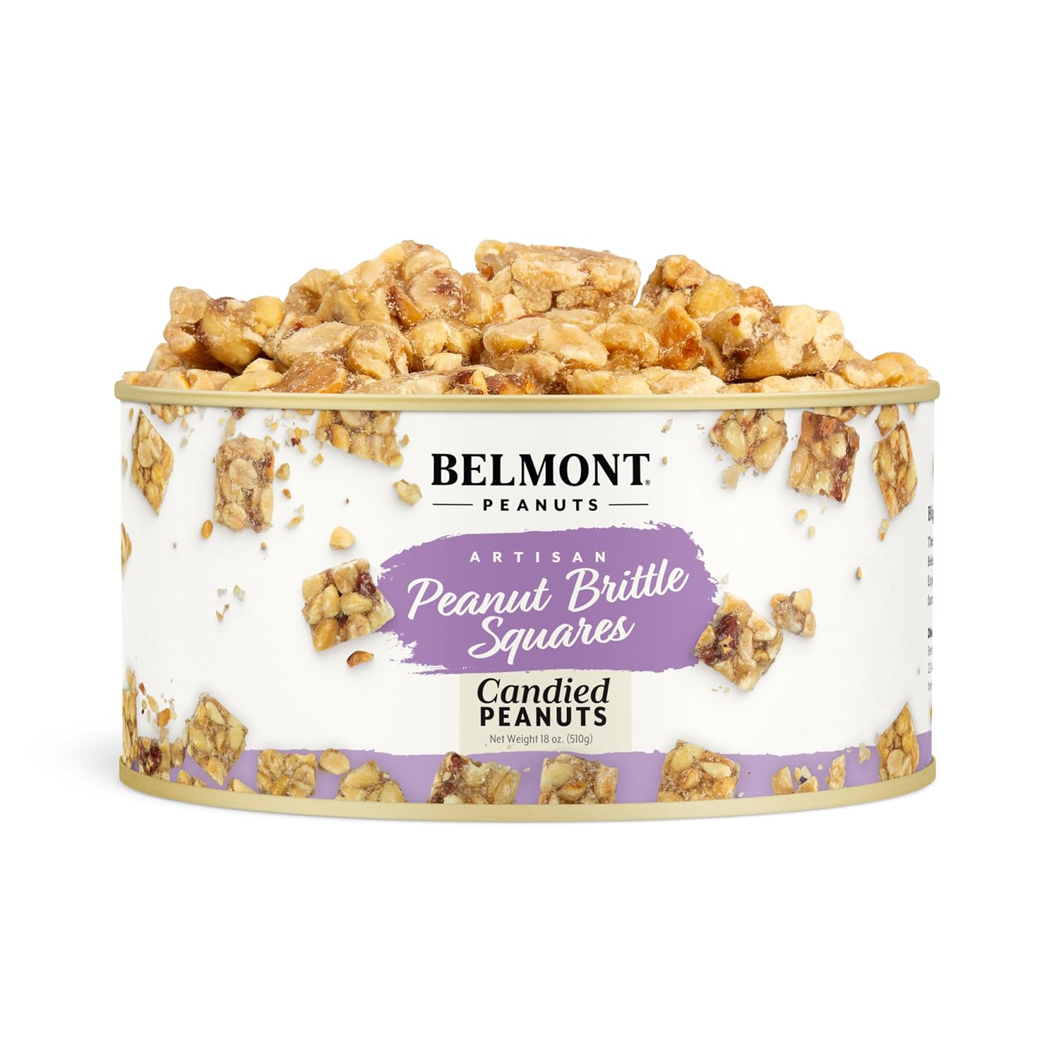 Belmont Peanuts Gourmet Sea-Salted Virginia Peanuts, 20 oz (1 Pack) – Only 3 Simple Ingredients, No Preservatives, 7g Protein – A Premium, Salty, Crunchy, Hand Seasoned Snack