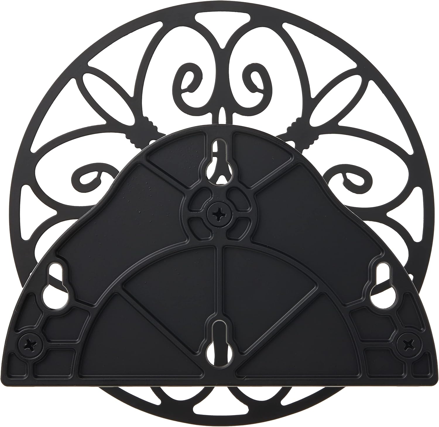Liberty Garden Products 670 Wall Mounted Decorative Hose Butler, Holds 125-Feet of , Black