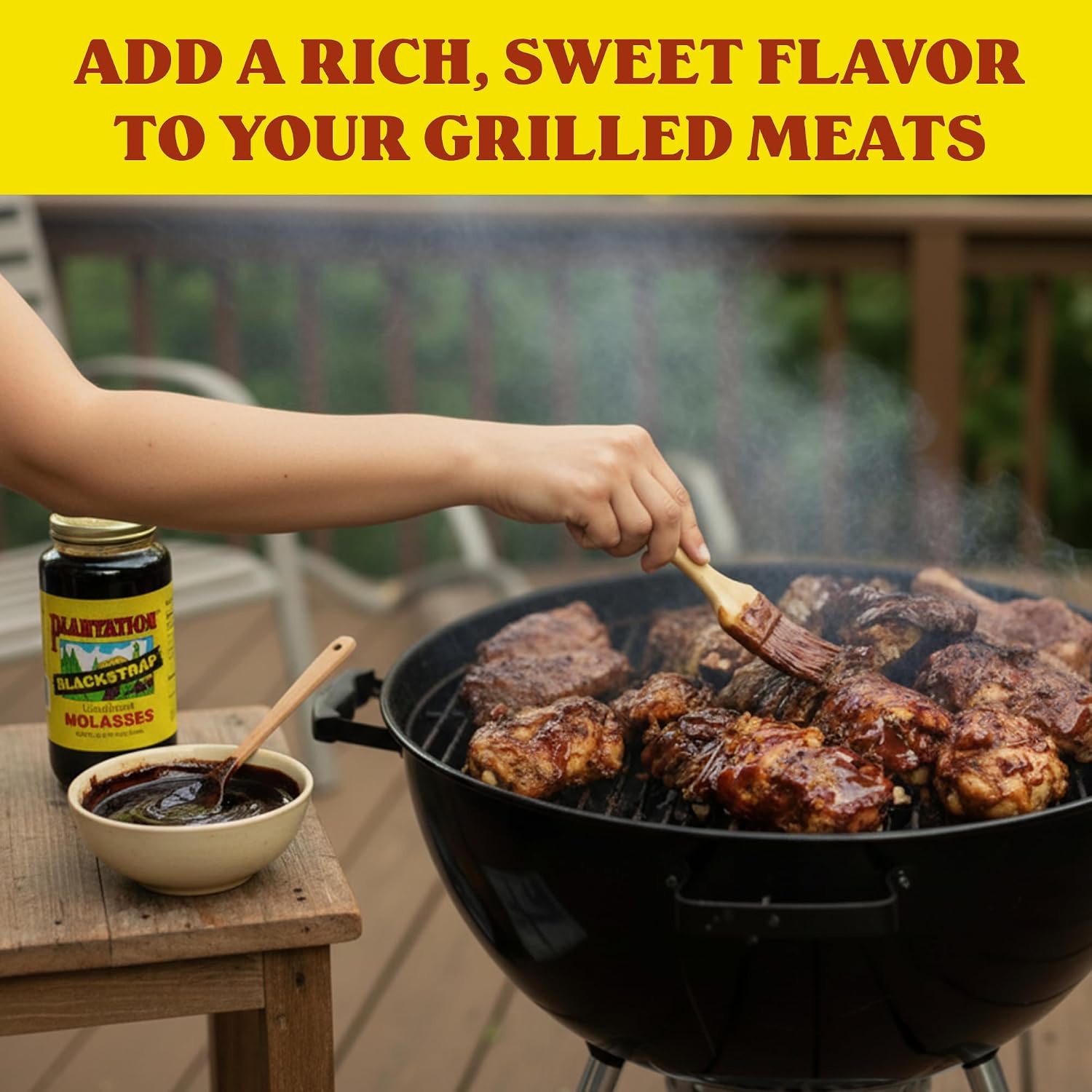 Plantation Blackstrap Molasses 31 oz – Unsulphured Blackstrap Molasses, Rich Natural Sweetener for Baking, BBQ, Baked Beans, Gingerbread & Beverages