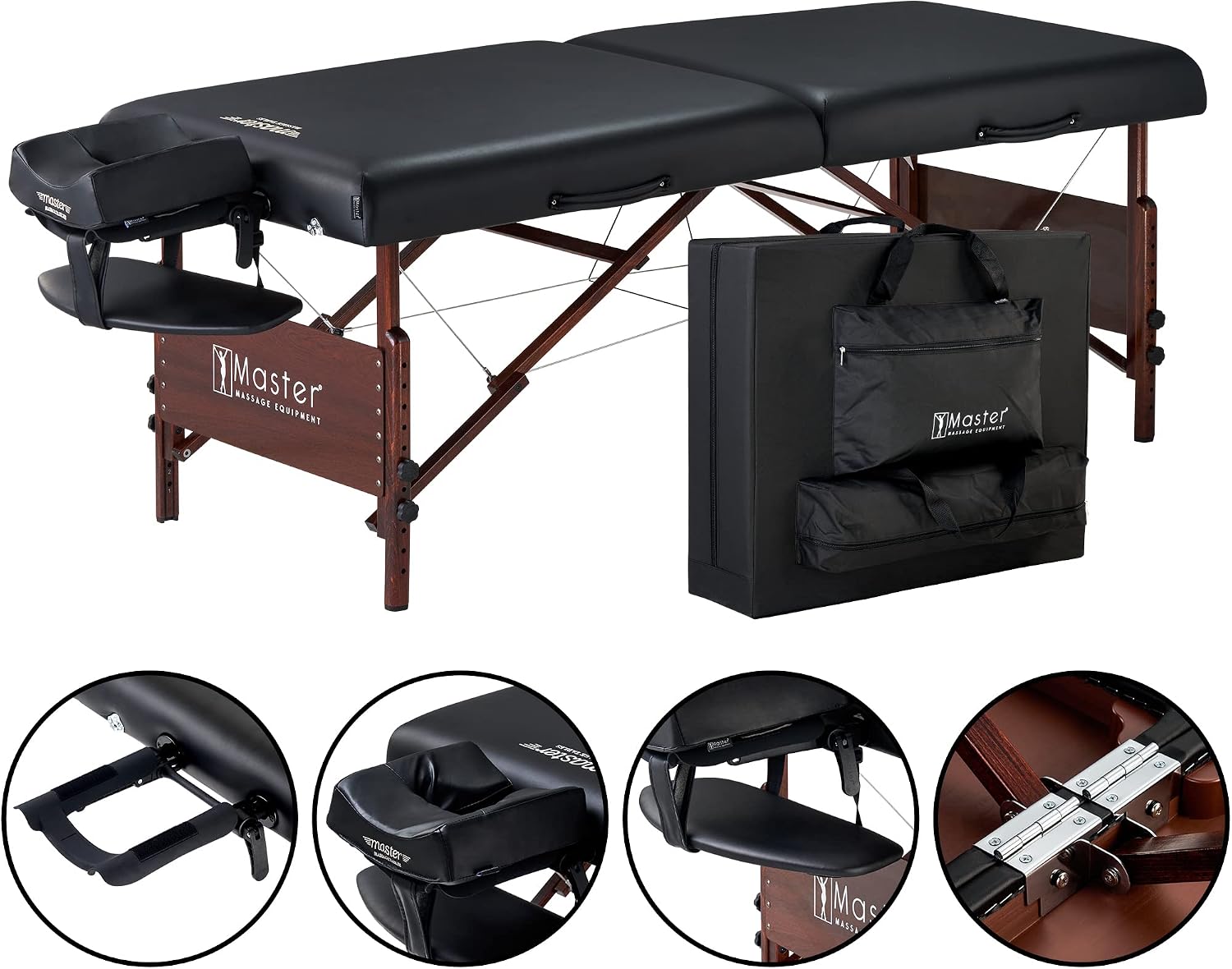 Master Massage 30" Del Ray Pro Portable Massage Table Package, Sand Color, Luxurious with 3" Thick Cushion of Foam