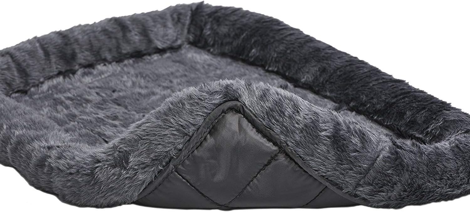 MidWest Homes for Pets QuietTime XXS Dog Bed – Cinnamon Faux Fur Bolster, Ultra-Soft and Machine Washable, Fits 18-Inch Crates and Carriers, for Small Dogs and Cats