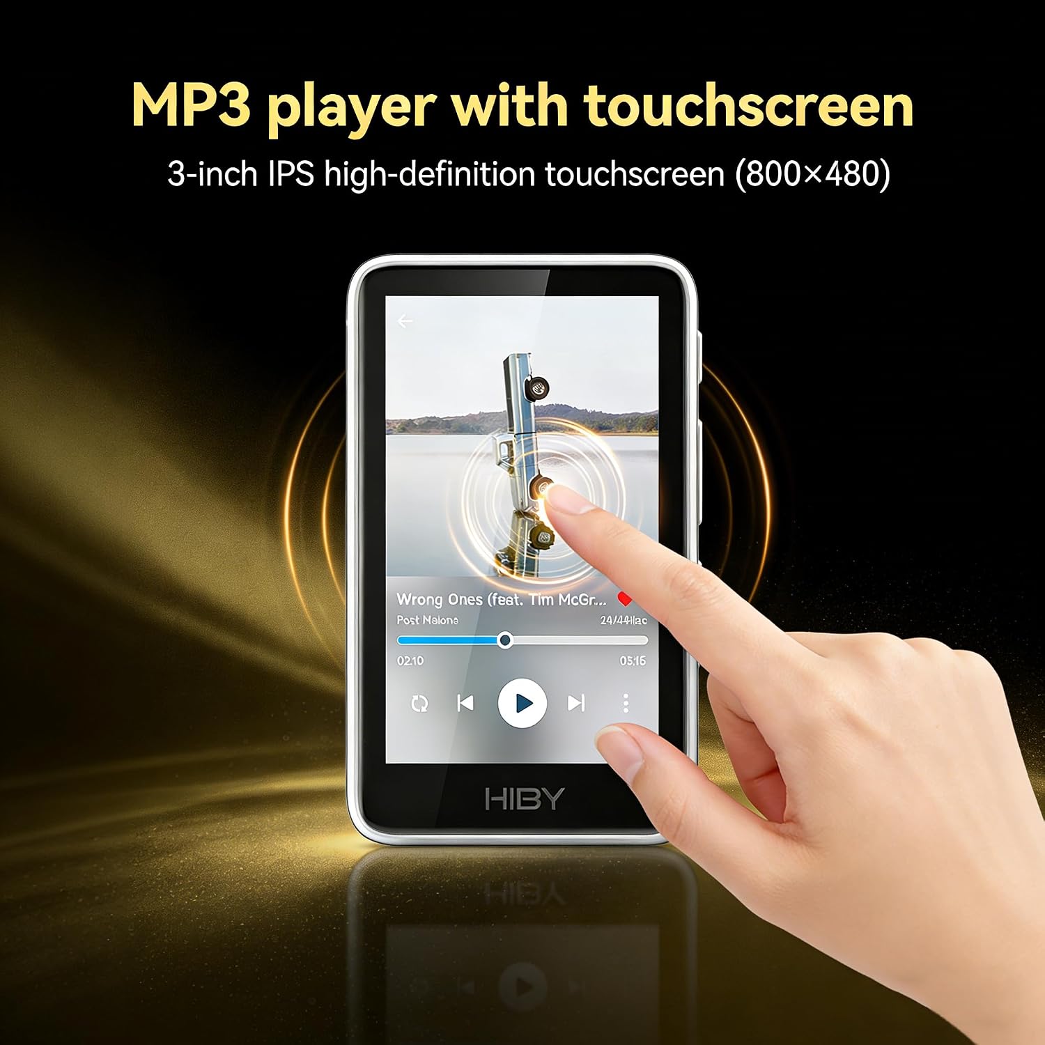 HiBy Music R1 Bluetooth MP3 Player with Touchscreen, Hi-Res Audio & Wireless Dual Certified, Supports Tidal & Qobuz Streaming, LDAC, Expandable Storage up to 2TB, 15-Hour Playtime