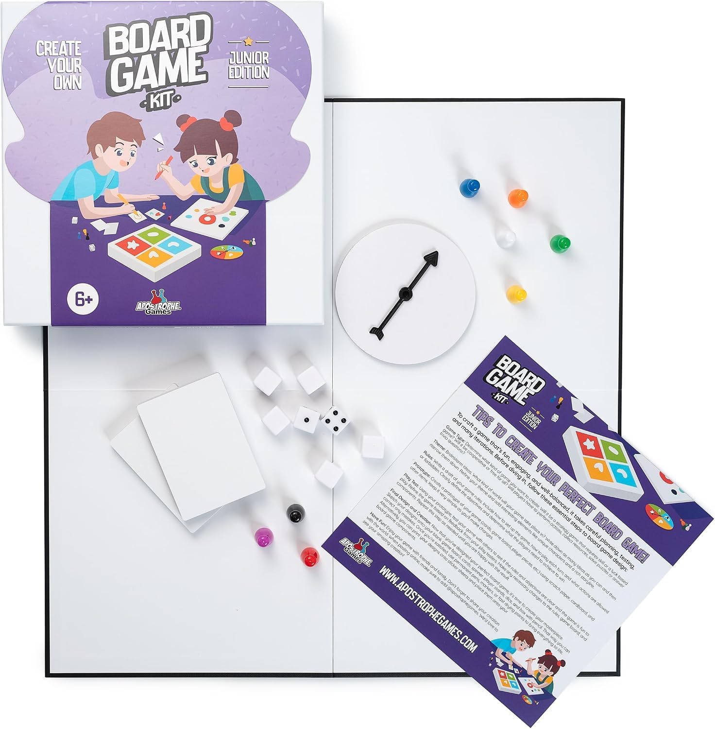 Create Your Own Opoly Board Game Kit with Blank Board & Game Pieces