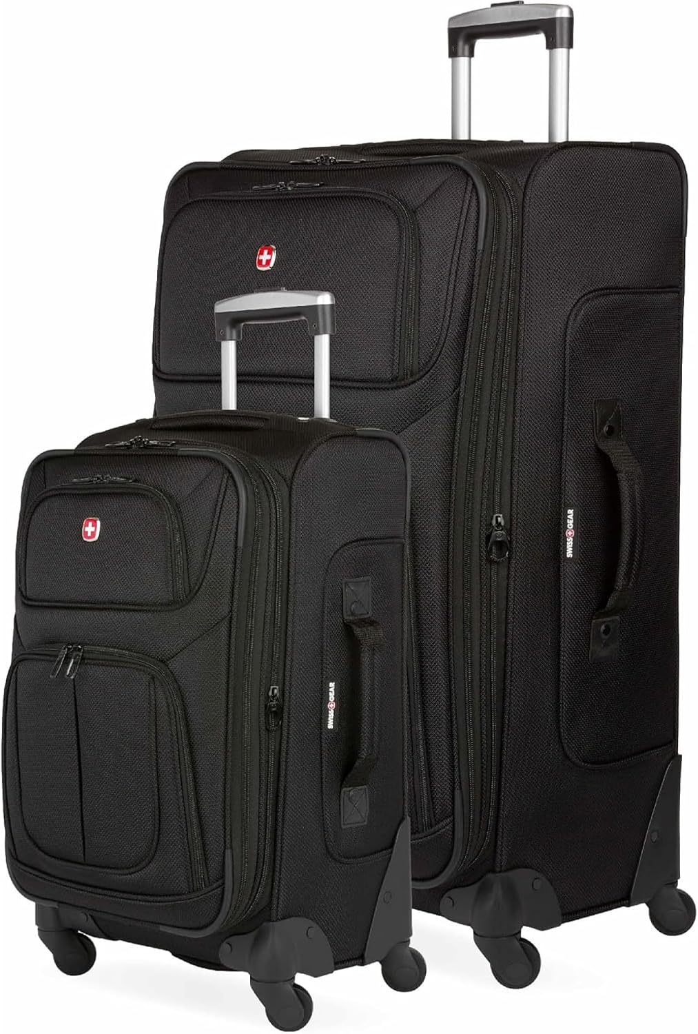 SWISSGEAR Sion Carry-On Spinner Luggage, Softside Expandable, Lightweight Suitcase, Dark Grey, 22.75-Inch