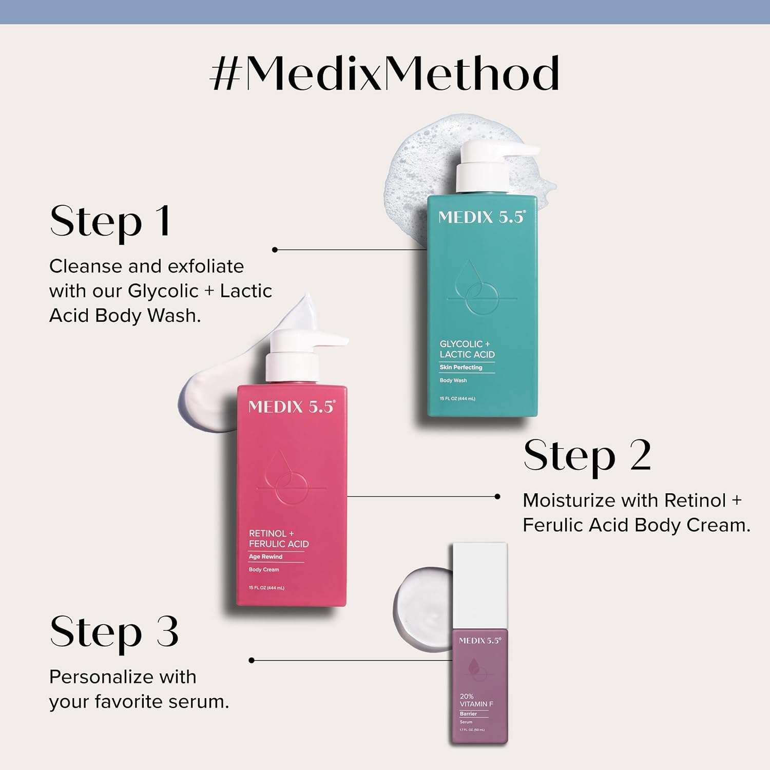 MEDIX 5.5 Collagen Cream Skin Care Face Lotion & Body Lotion For Dry Skin | Anti Aging Collagen Peptides Firming Cream Body Moisturizers Lifts, Firms, & Tightens For Younger Looking Skin, 15 Fl Oz