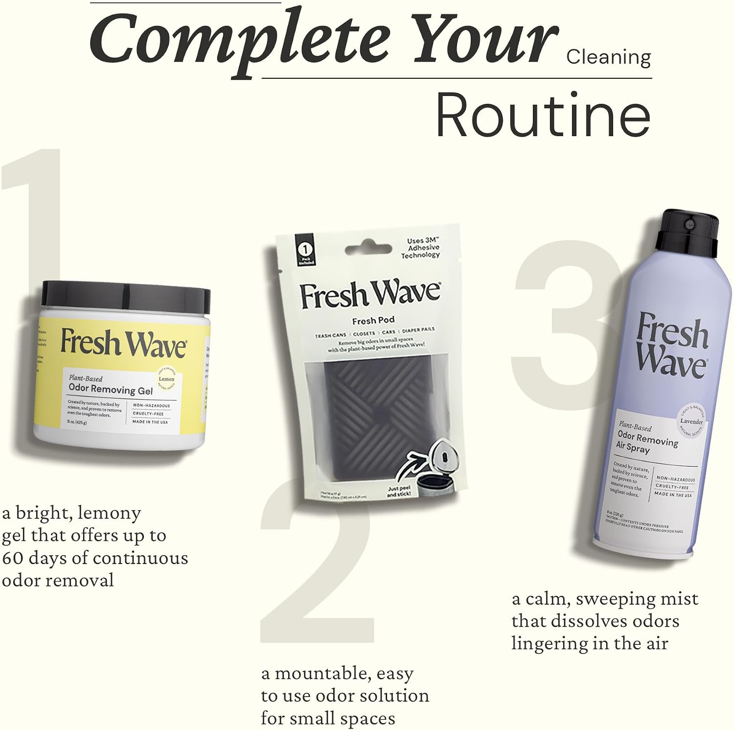 Fresh Wave Original Room and Fabric Air Freshener Spray, 2-Pk, 8 oz | Plant-based formula, Pet-safe and people-safe, Fabric and room deodorizer , For upholstery, carpets, shoes, and pet bedding