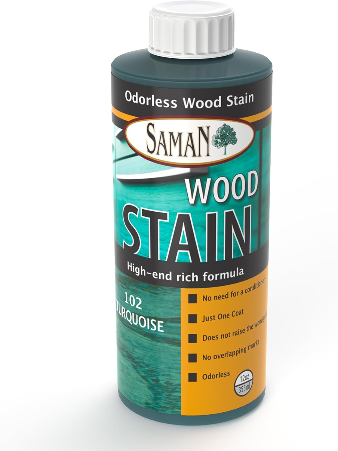 SamaN Interior Water Based Wood Stain - Natural Stain for Furniture, Moldings, Wood Paneling, Cabinets (Antique Walnut TEW-212-12, 12 oz)