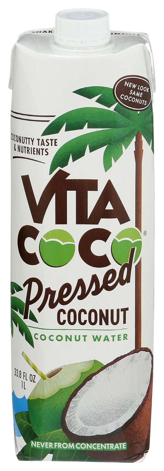 Vita Coco Coconut Water, Pure Original, Refreshing Coconut Taste, Natural Electrolytes, Vital Nutrients, 33.8 Oz (Pack of 6)