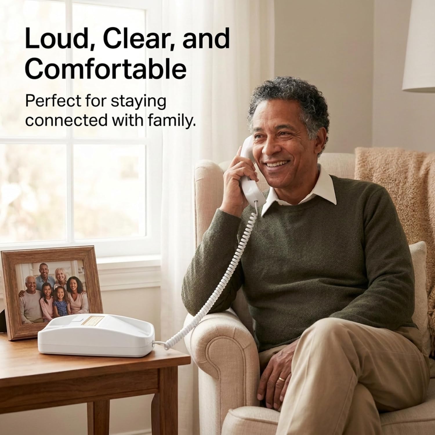 iSoHo Big Button Corded Phone for Seniors – Easy-to-Use Landline with Lighted Keypad, Ergonomic Handset & No Power Needed – Retro Home Phone for Elderly, Visually Impaired & Hard of Hearing | Telephone for seniors, visually impaired, lighted keypad, redi…