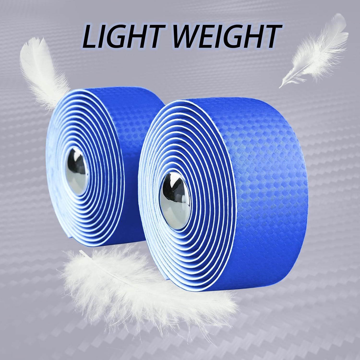 KINGOU Carbon Fiber PU Leather Road Bike Handlebar Tape Bar Tapes - 2PCS Per Set