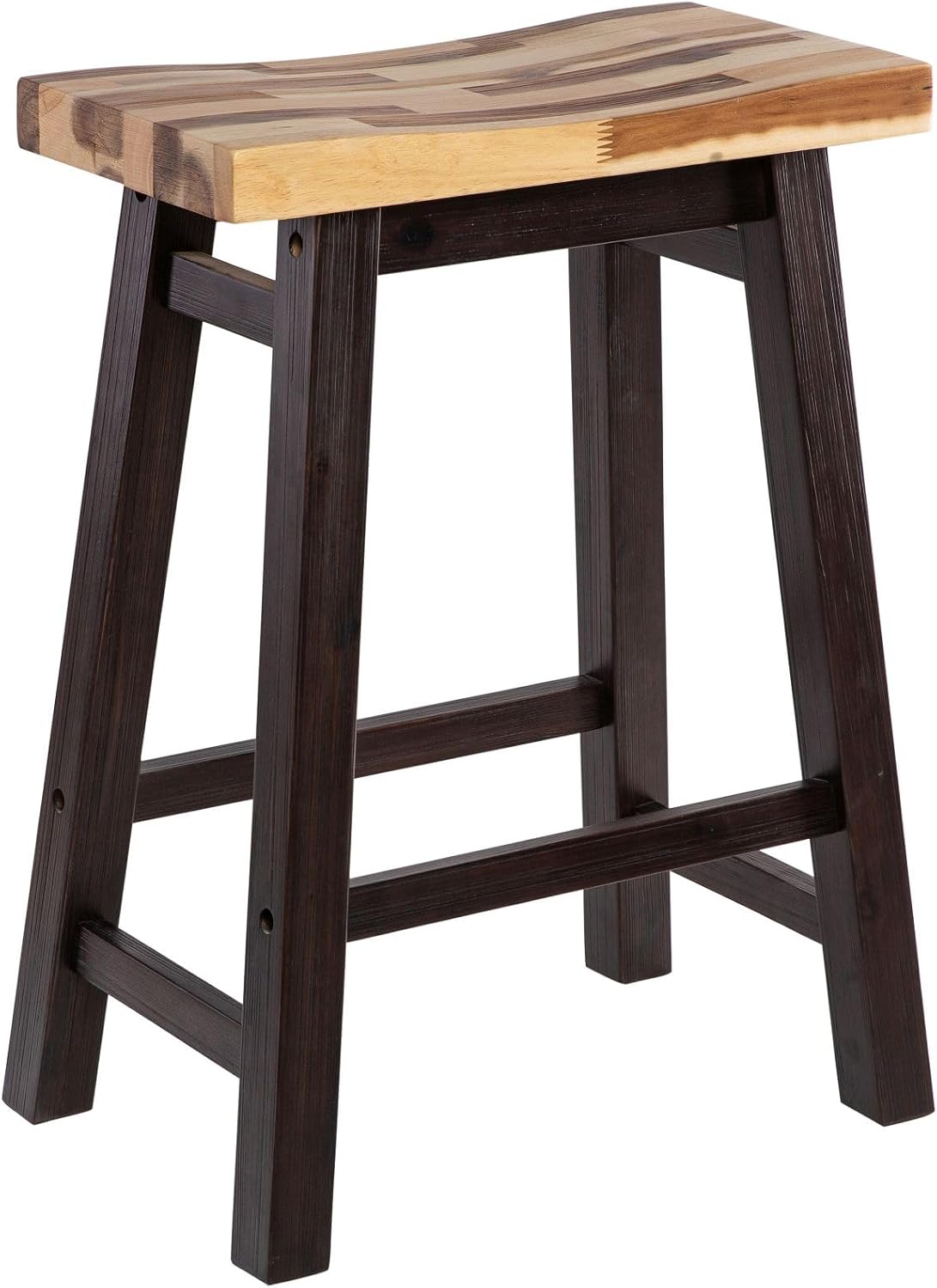 Boraam Sonoma Saddle Stool, Chestnut