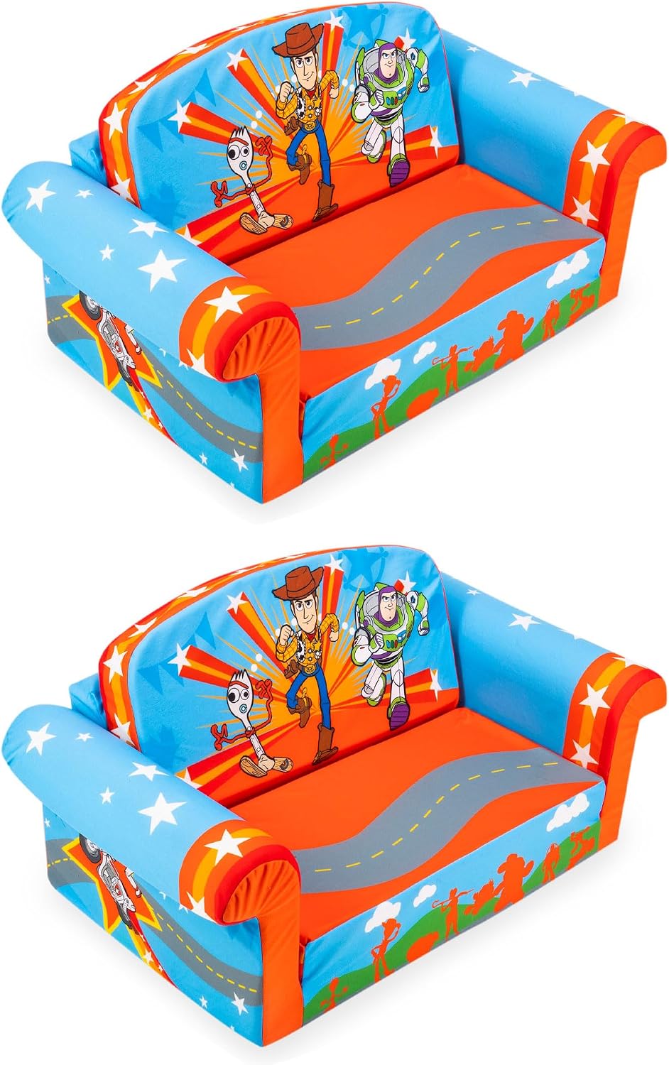 Marshmallow Furniture, Children's 2 in 1 Flip Open Foam Sofa, Minnie Mouse, by Spin Master | Pullout Foam Sleeper for Folding Lounging, Sitting, and Napping for Toddlers & Kids, Bedroom and Playroom Use