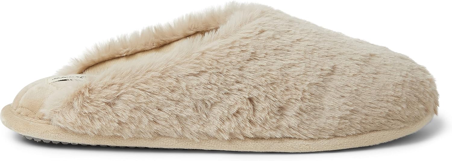 Dearfoams Women's Bailey Plush Furry Scuff