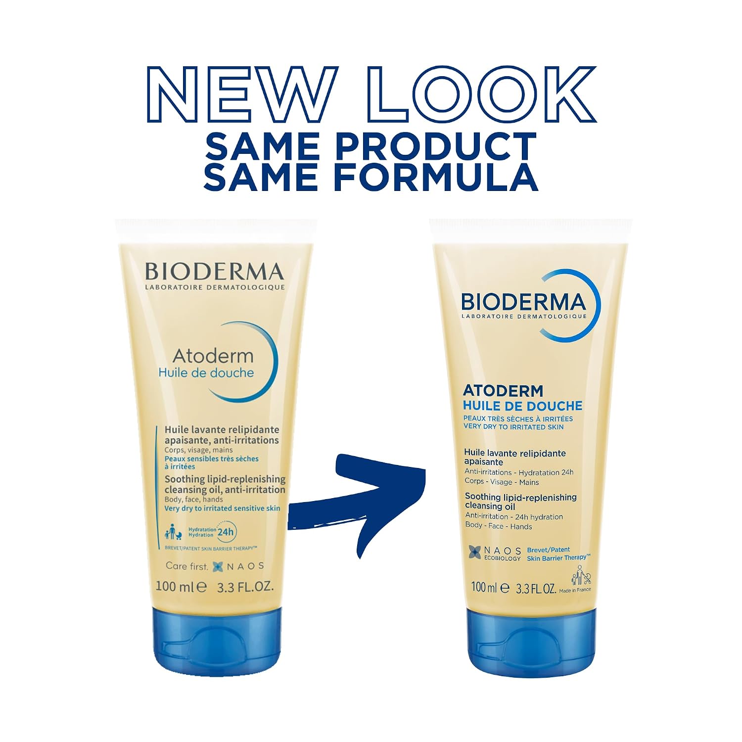 Bioderma Atoderm Shower Oil, Cleansing Oil For Face & Body, Nourishing Cleansing Oil For Dry to Atopic Sensitive Skin For Softer & Smooth Skin For Your Whole Family