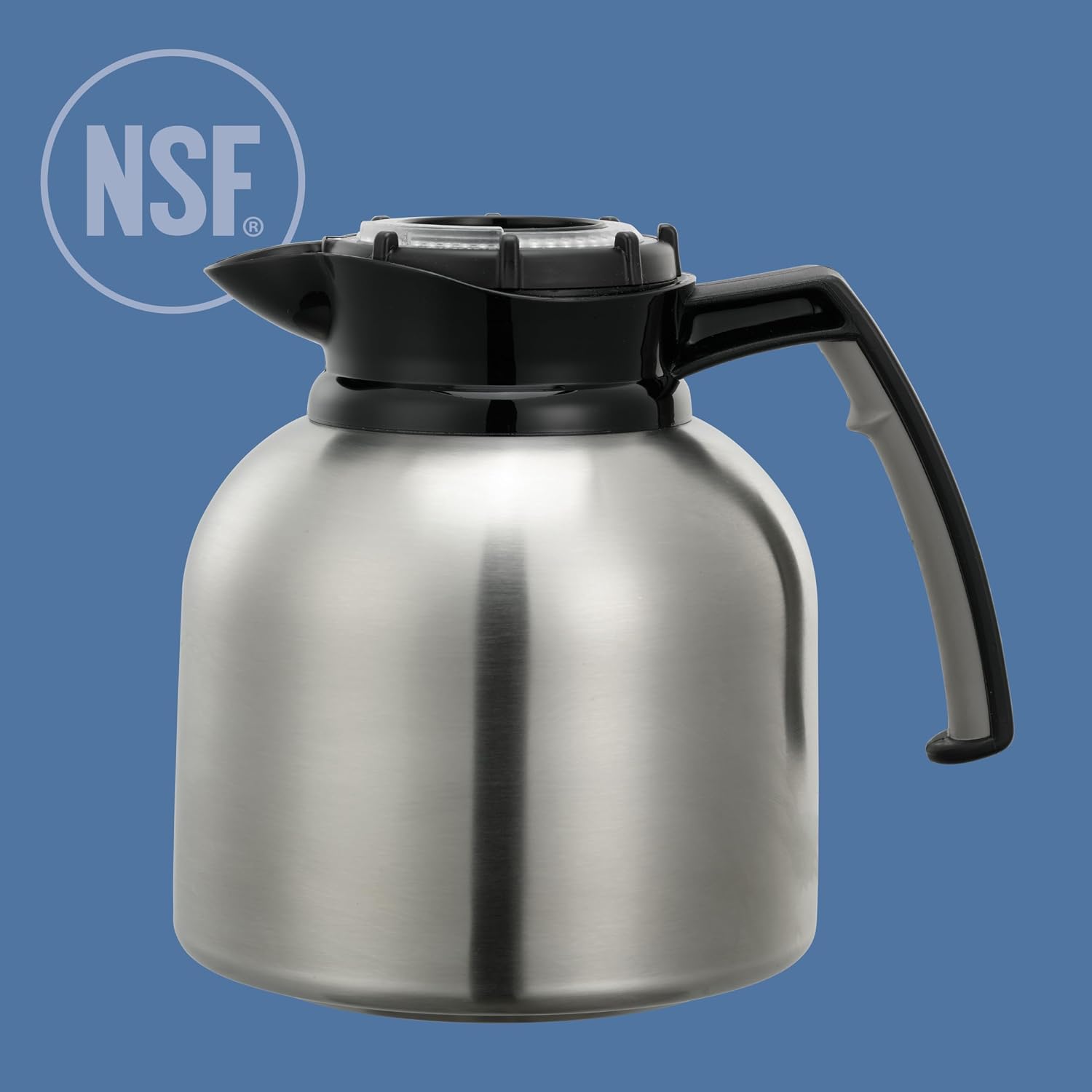 Service Ideas Brew N' Pour Carafe, Dial/Timer Lid, 64.2oz, Vacuum Insulated