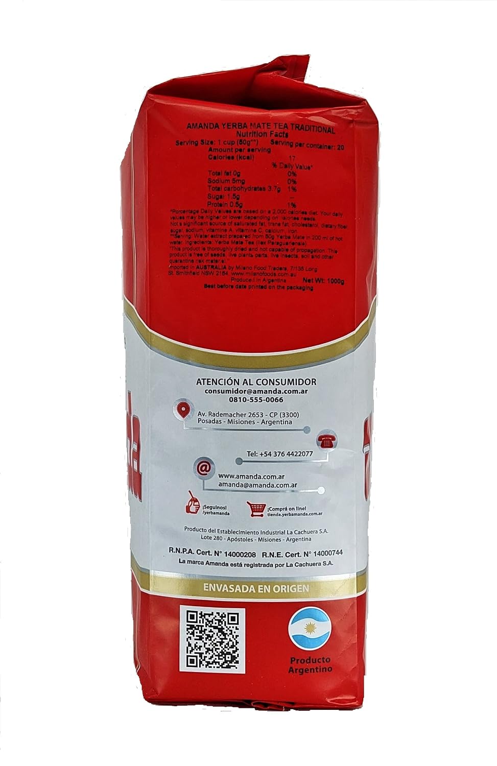 AMANDA YERBA Yerba Mate Amanda, 2.2 lb
