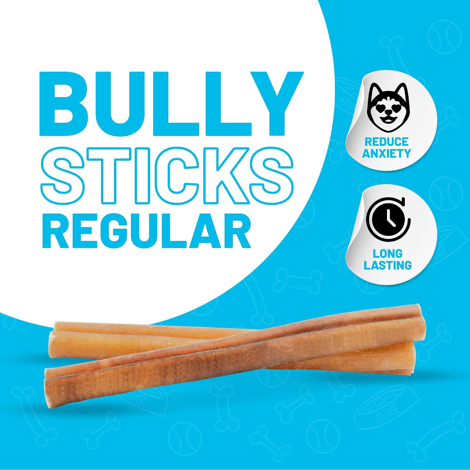 Sitka Farms Bully Sticks for Dogs, Dog Chews and Treats, 6 Inch, 20 Count