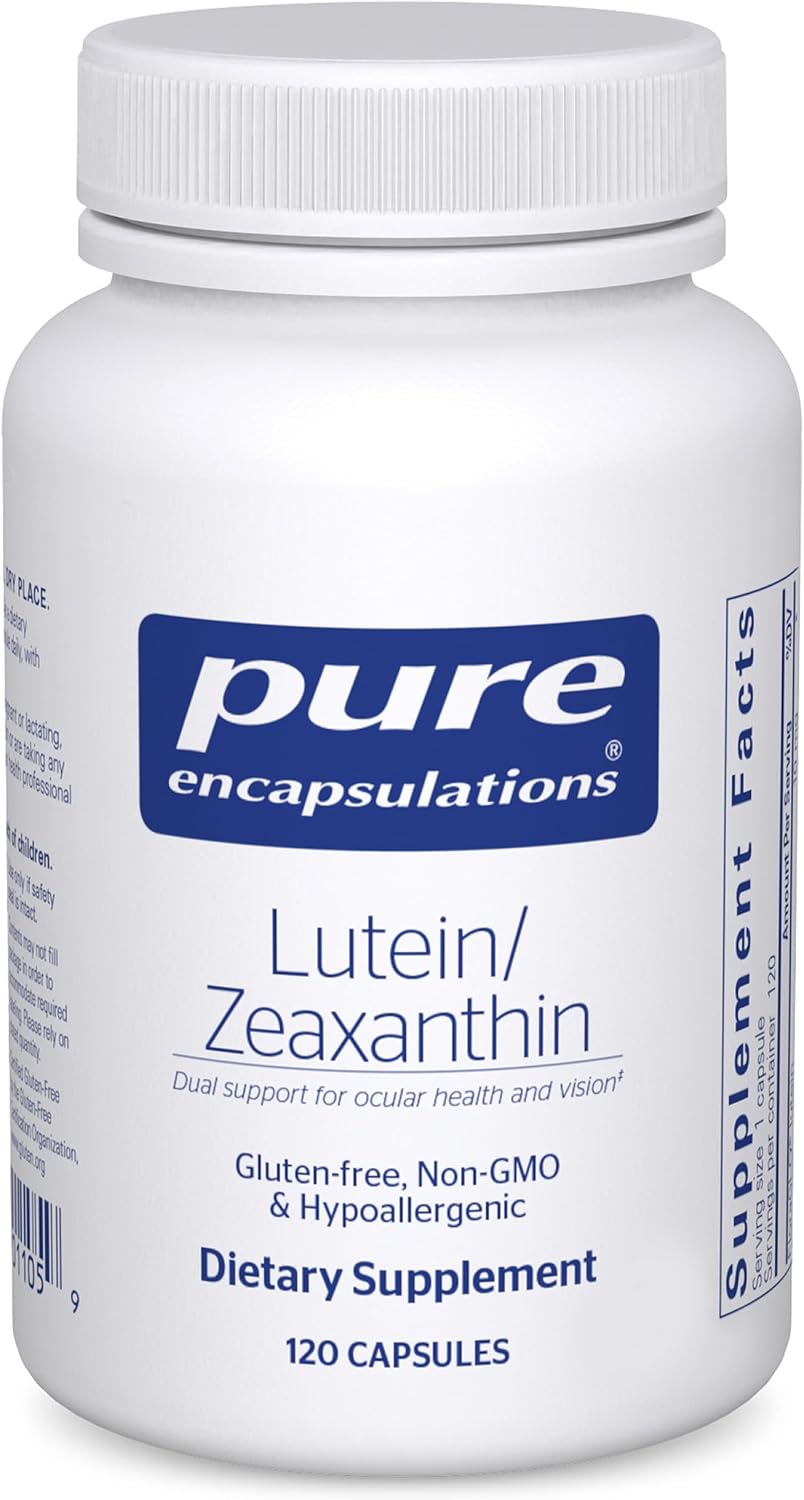 Pure Encapsulations Lutein & Zeaxanthin - Supports Overall Vision* - Maintains Macular Pigment & Eye Health* - Antioxidant Support* - Vegan-Friendly & Non-GMO - 60 Capsules | Supplement to Support Overall Vision Function and the Macula*, Supports Optical…