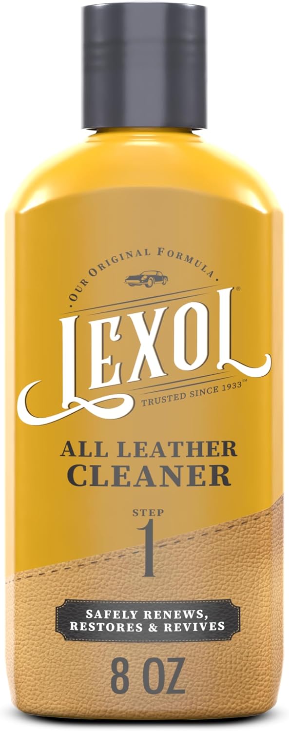 Lexol All Leather Cleaner 8 oz – Deep Cleaning formula for car interior, couches, furniture, shoes, boots, purses, jackets, gloves, saddles and motorcycle gear