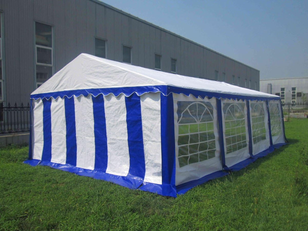 AMERICAN PHOENIX Party Tent 20x20 ft Heavy Duty Canopy Shelter for Wedding Event Fair with Fire Retardant Roof with Sidewalls and Windows White (20x20 - PE)