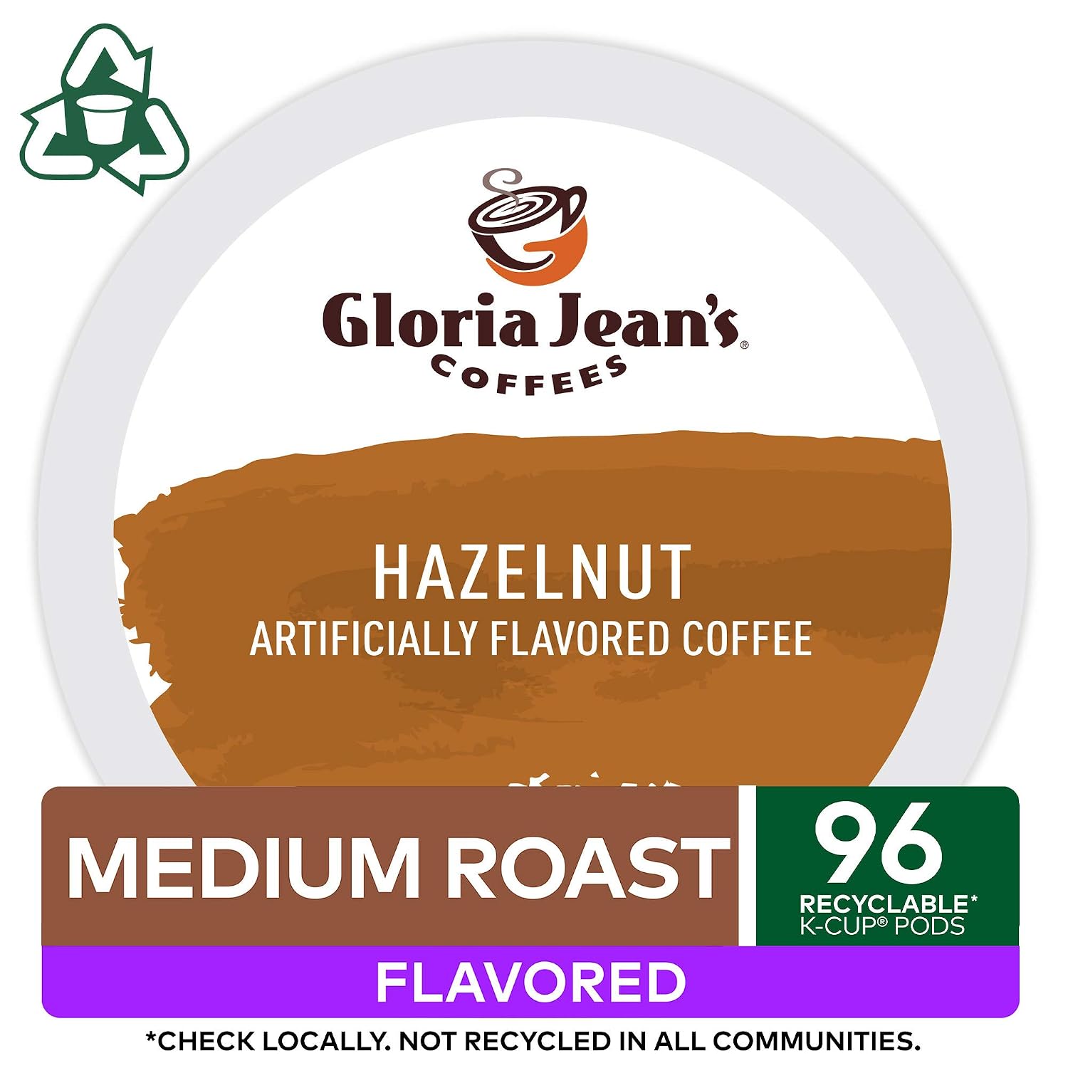 Gloria Jean's Coffees Butter Toffee, Single-Serve Keurig K-Cup Pods, Flavored Medium Roast Coffee, 96 Count