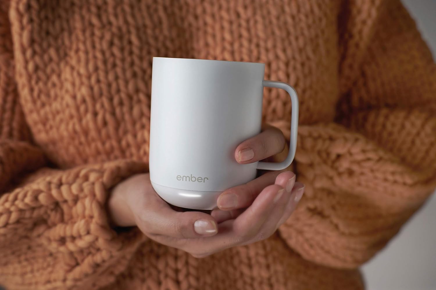 Ember Temperature-Control Smart Mug, 10 Ounce, 1-hr Battery Life, White - App-Controlled Heated Coffee Mug